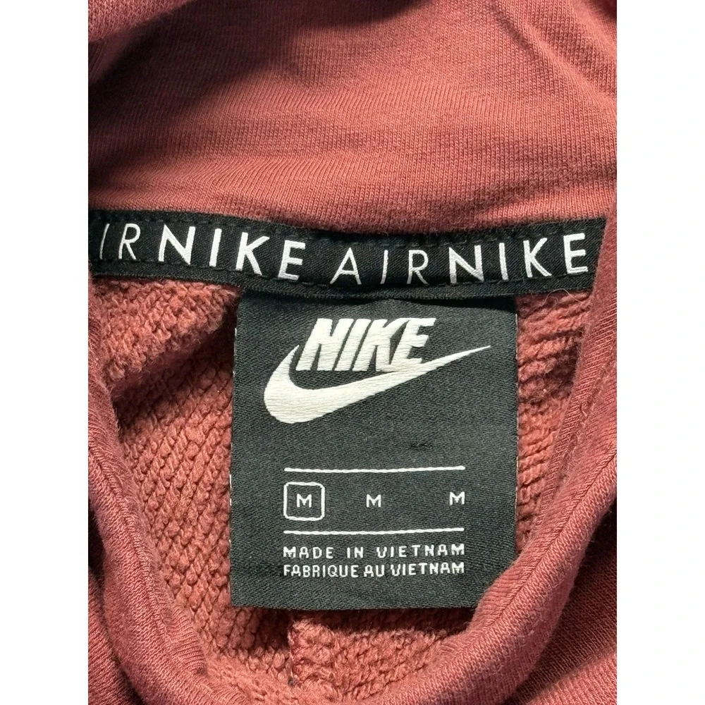 Nike Air Sleeve‎ Tape Logo Pullover Hoodie Mens M maroon streetwear athletic